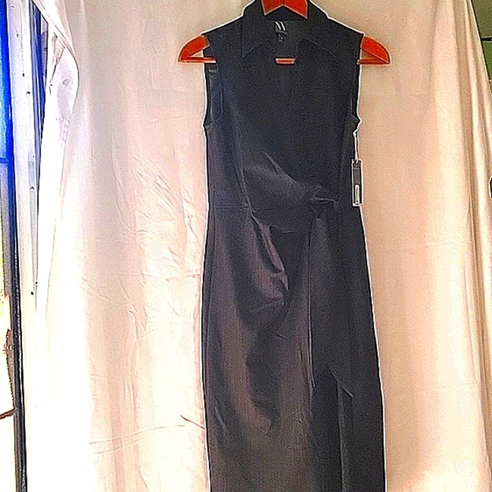 Worthington Black Sleeveless Wrap Around adress, Size: M, NWT